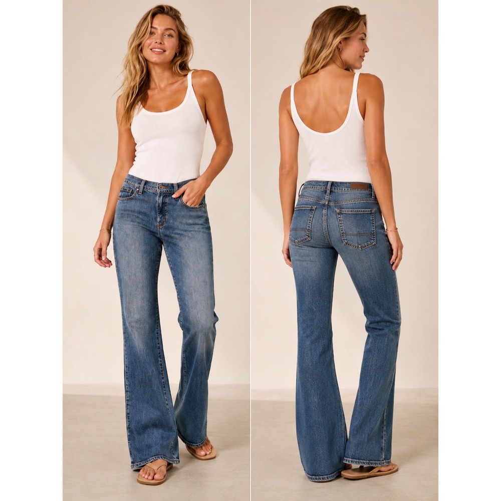 Polo Ralph Lauren Kelly Stretch Jeans Womens 8 Medium Wash Bootcut